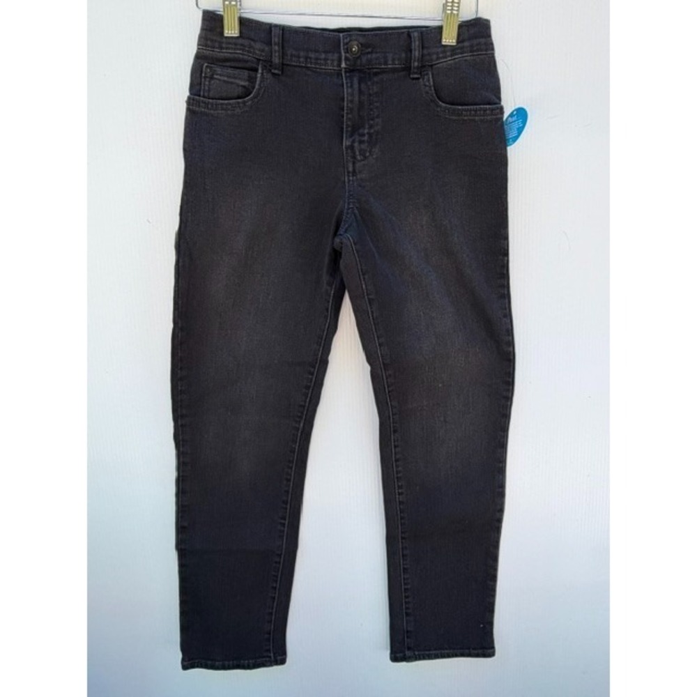 The Childrens Place Boys Jeans Size 10 Black Stretch Straight Leg Adjustable
